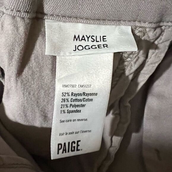 PAIGE Mayslie Jogger Gray Snakeskin Accent Women's Size 28 - Picture 3 of 10